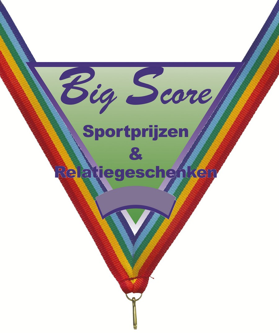 Medaillehalslint breed Regenboog